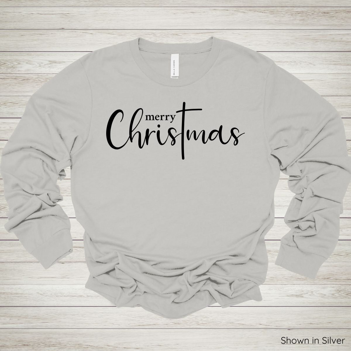 Merry Christmas Tee – Long Sleeve - Black Ink