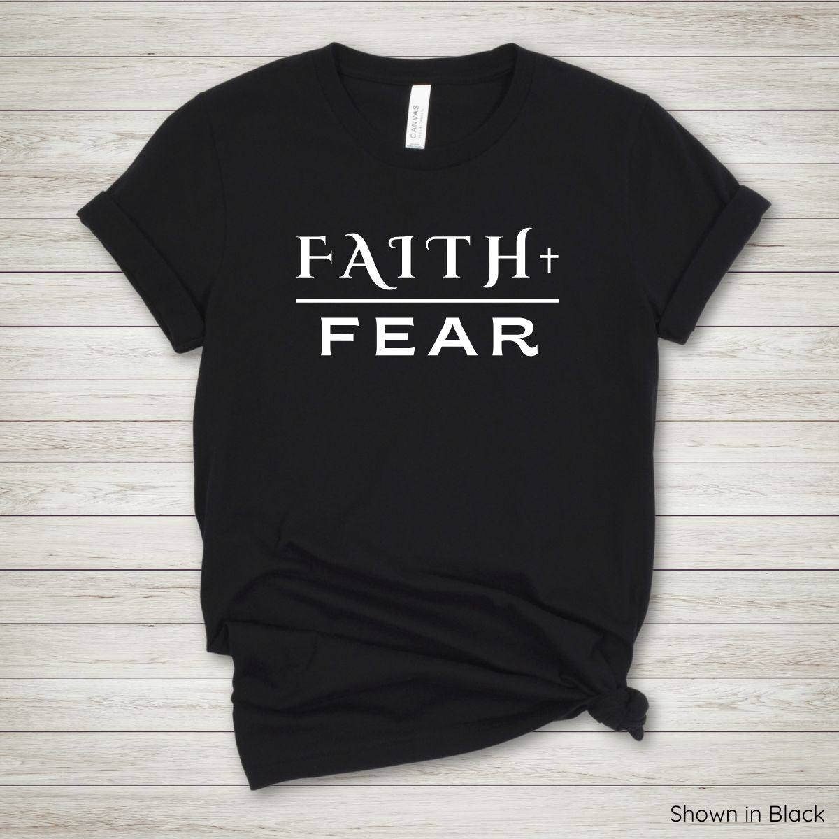 Faith Over Fear Tee – Short Sleeve - White Ink