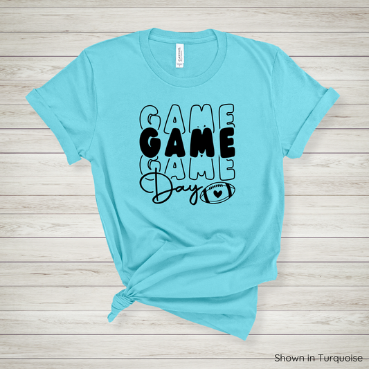 Football Game Day Tee - Short Sleeve - Black Ink