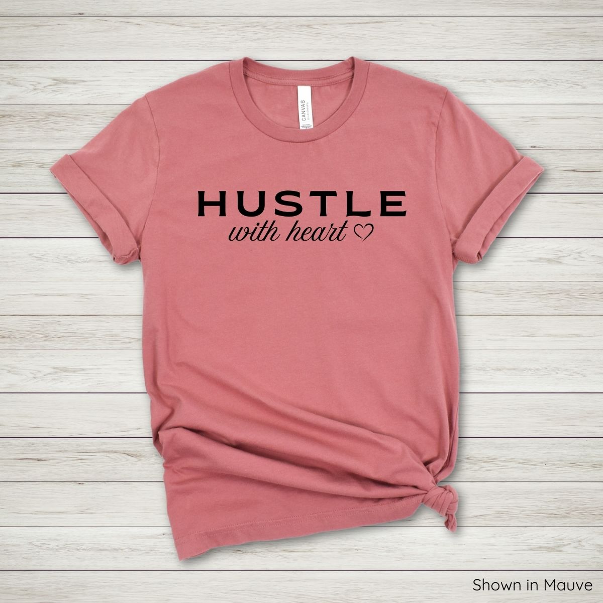 Hustle With Heart Tee - Short Sleeve - Black Ink