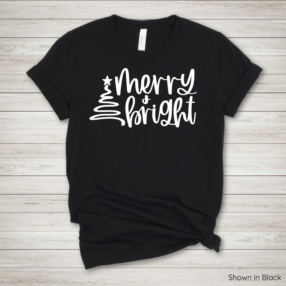 Merry & Bright Tee - Short Sleeve - White Ink