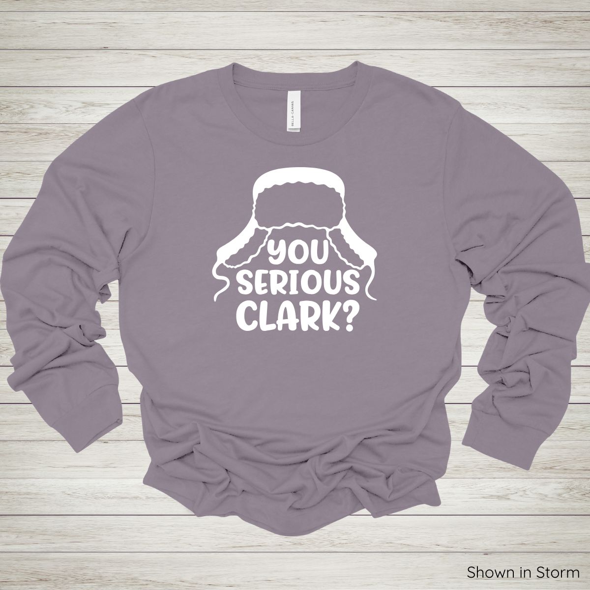 You Serious Clark? Tee – Long Sleeve - White Ink