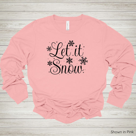 Let It Snow Tee – Long Sleeve - Black Ink