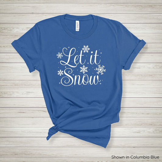 Let It Snow Tee - Short Sleeve - White Ink