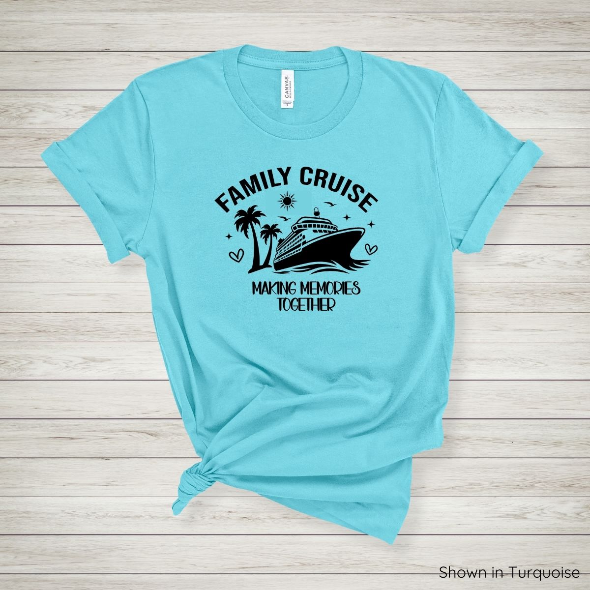 Family Cruise Tee – Making Memories Together - Short Sleeve - Black Ink