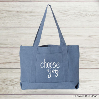 Choose Joy Canvas Tote Bag