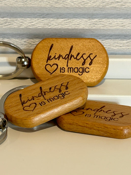 Kindness Is Magic – Engraved Keychain