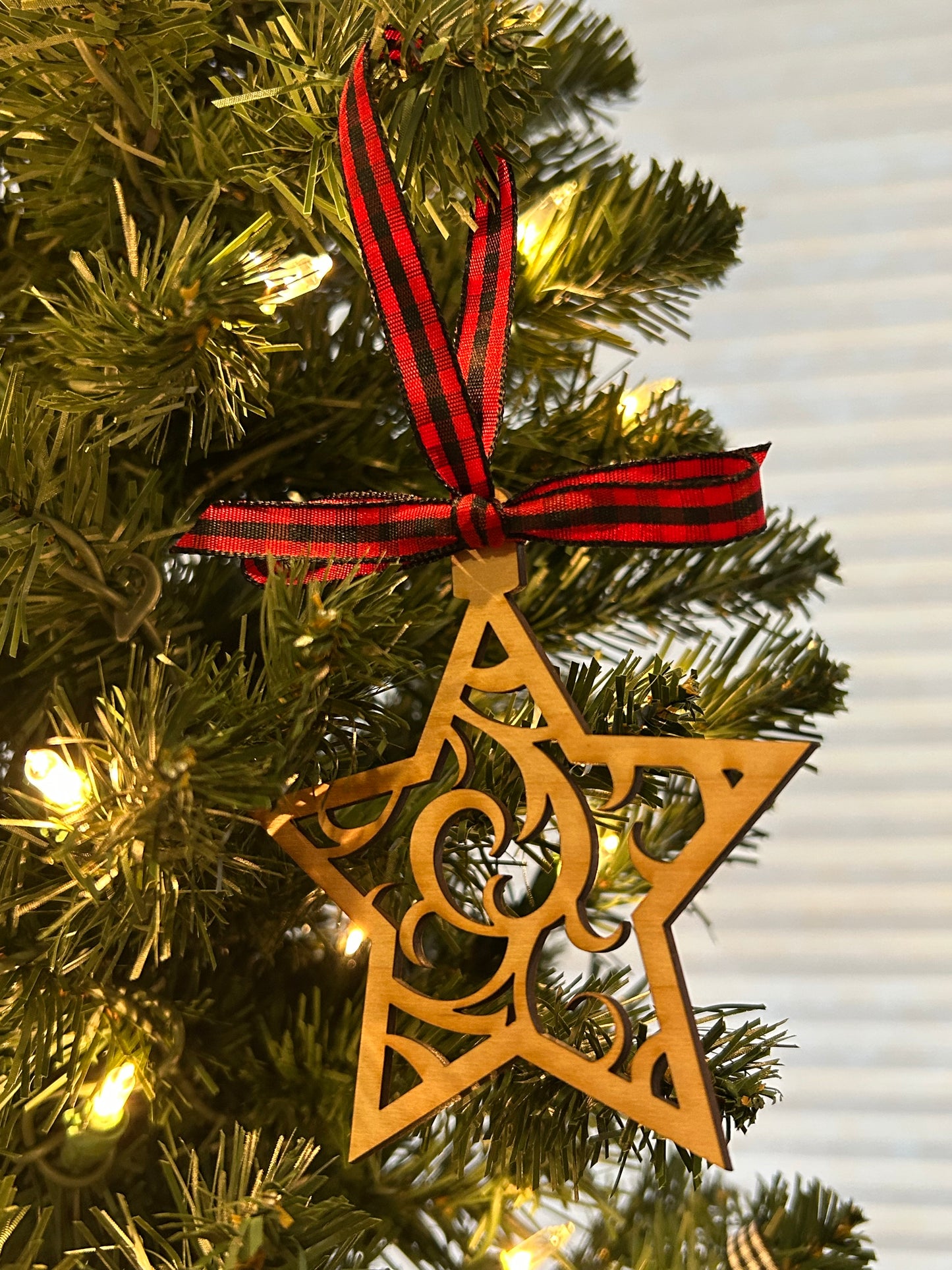 Farmhouse Wood Star Ornament