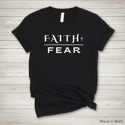 Faith Over Fear Tee – Short Sleeve - White Ink