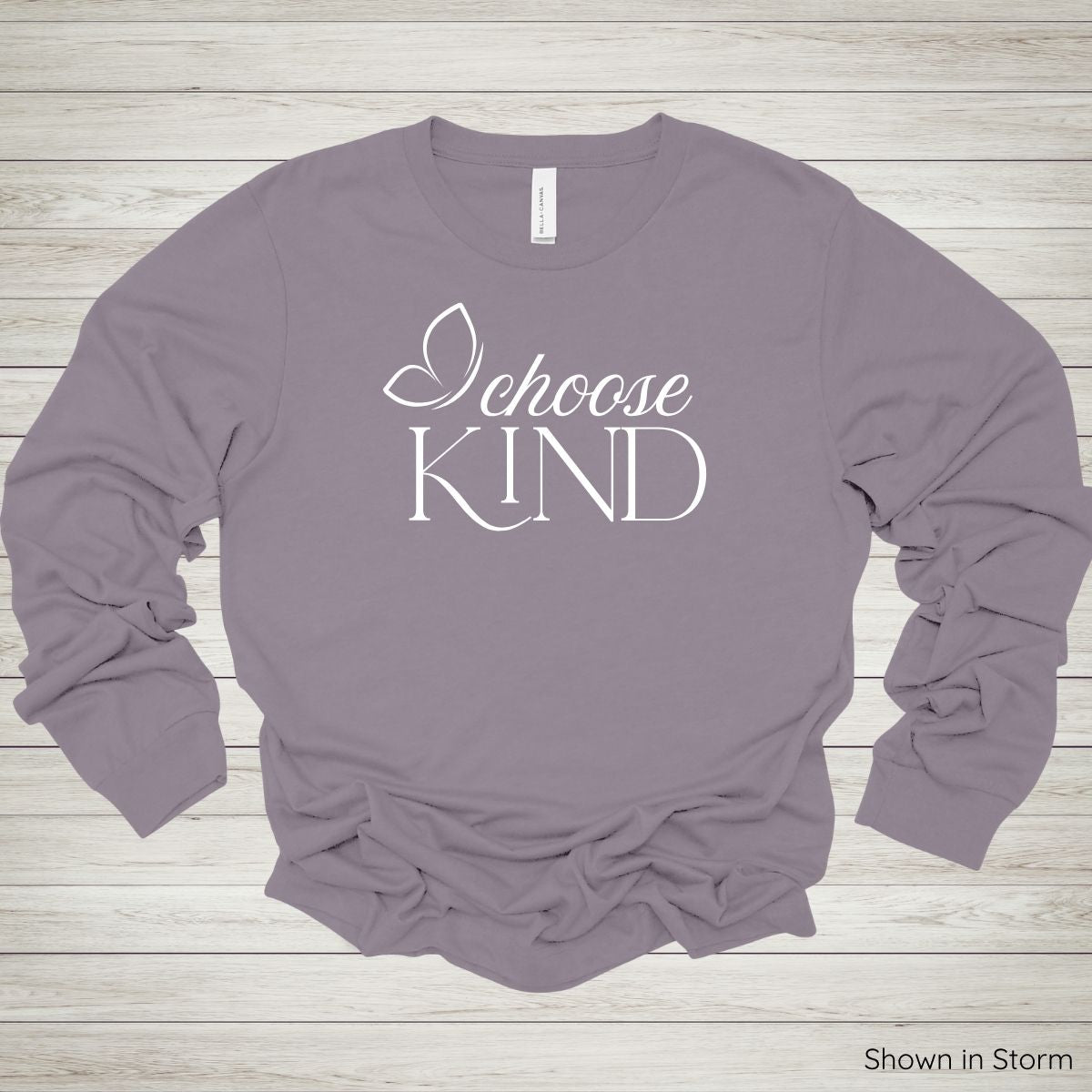 Choose Kind Tee – Long Sleeve - White Ink