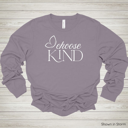 Choose Kind Tee – Long Sleeve - White Ink