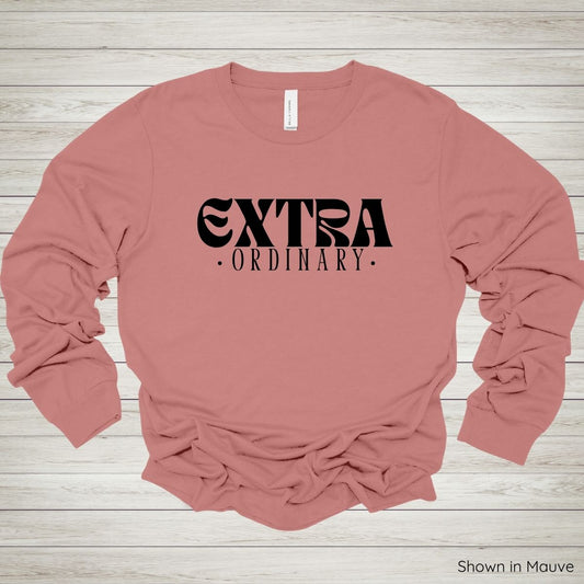 EXTRA•ordinary Tee – Long Sleeve - Black Ink