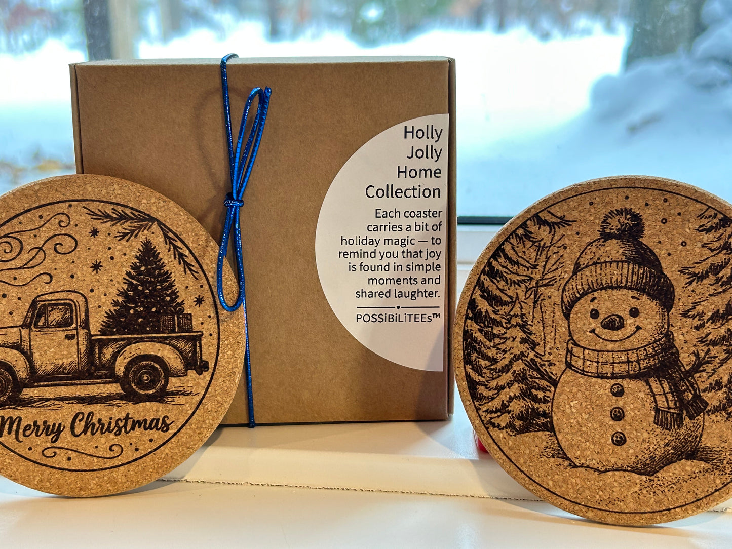 Holly Jolly Home Collection – Christmas Coaster Set of 4