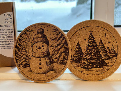 Holly Jolly Home Collection – Christmas Coaster Set of 4