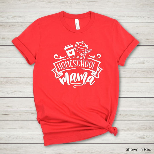 Homeschool Mama Tee - Short Sleeve - White Ink