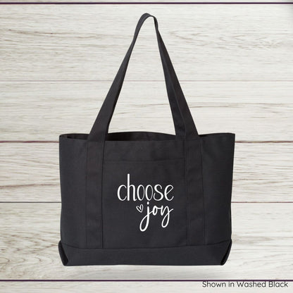 Choose Joy Canvas Tote Bag