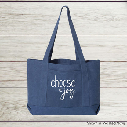Choose Joy Canvas Tote Bag